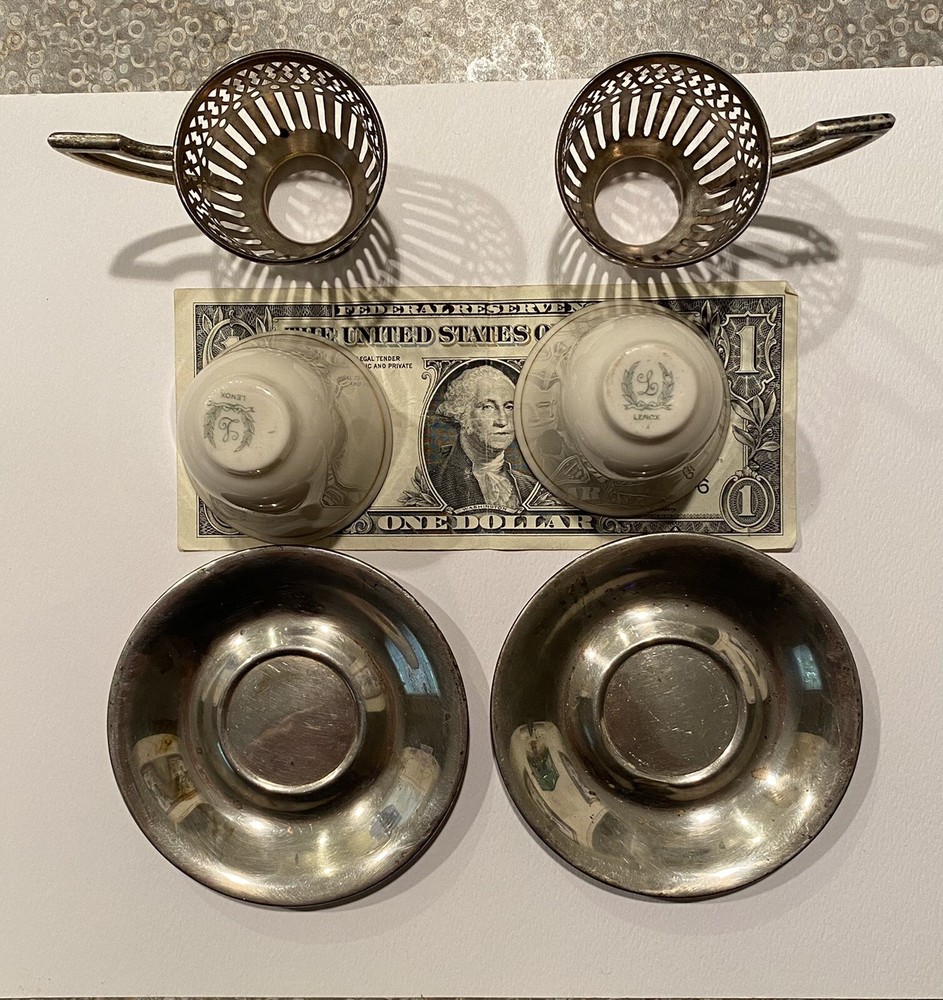 2 STERLING SILVER DEMITASSE CUPS