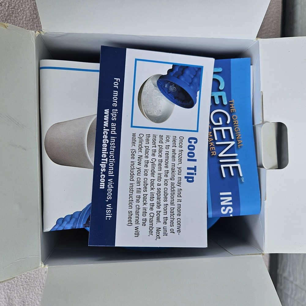 Ice Genie Compact Silicone Ice Cube Maker Fill Freeze Squeeze Space Saver Dorm