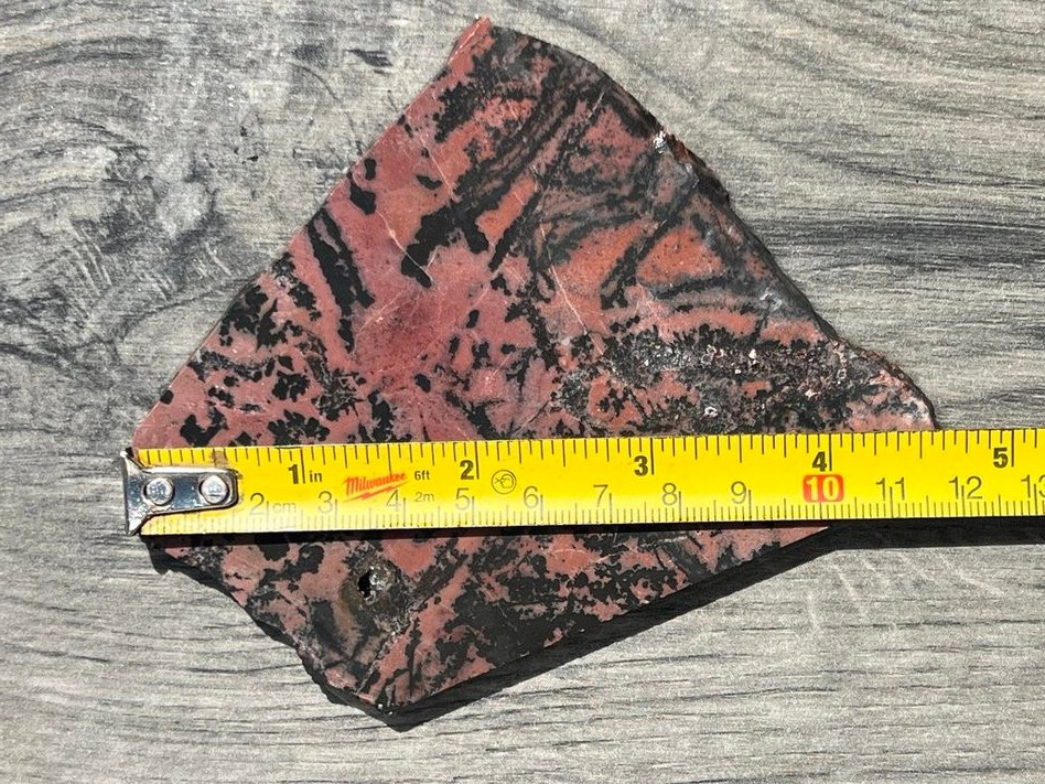 Old Stock - Dendritic Rhodonite - Mexico 4.5"x3.5" Lapidary Rough Slab Cabbing