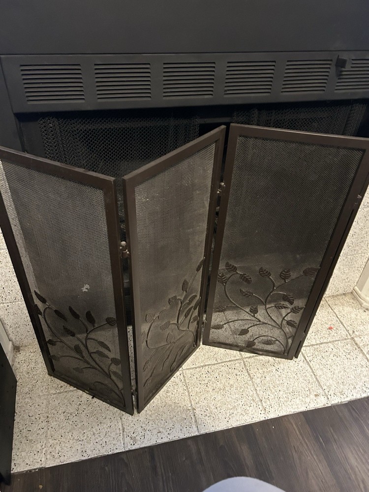 Black Metal Fireplace Screen/Gate