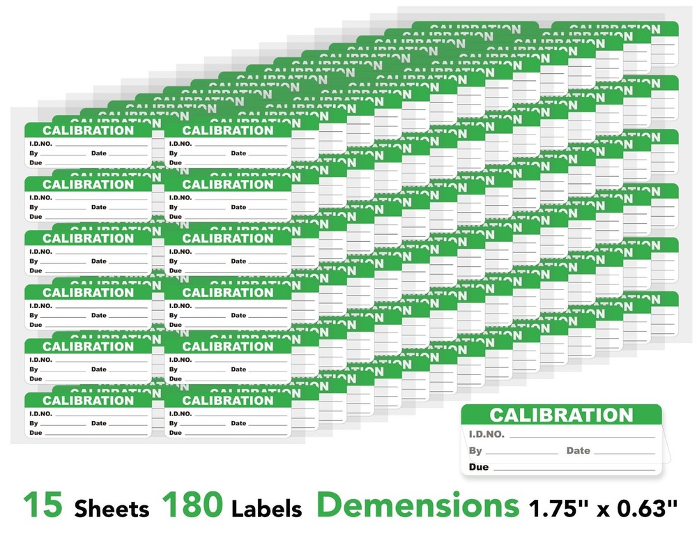 Self-Laminating Calibration Labels, Waterproof Write-On Adhesive Calibration ...