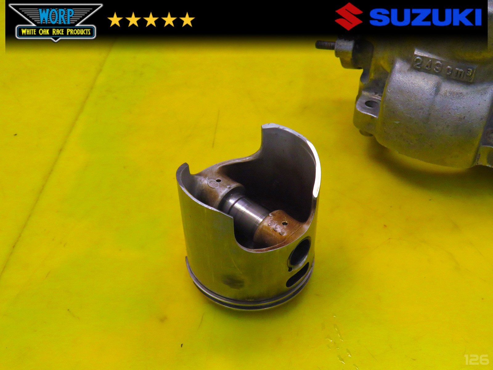 1986 SUZUKI LT250R ENGINE CYLINDER BARREL JUG TOP END + PISTON 70MM 85-92