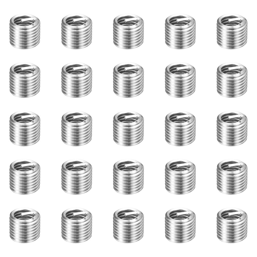 100pcs Wire Thread Inserts M6 x 1 x 1.5D Metric Helical Threaded Sleeve