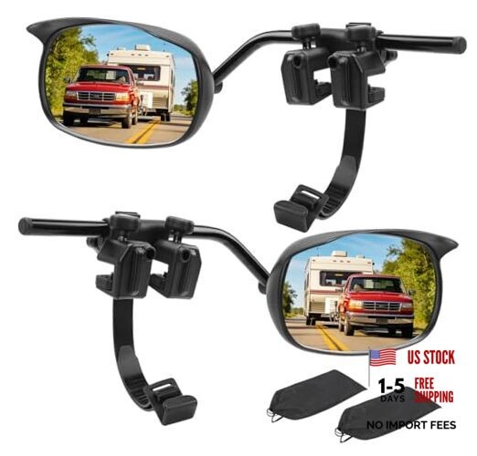 Rainproof Towing Mirrors Extensions, Side View Mirror Extender for Towing with