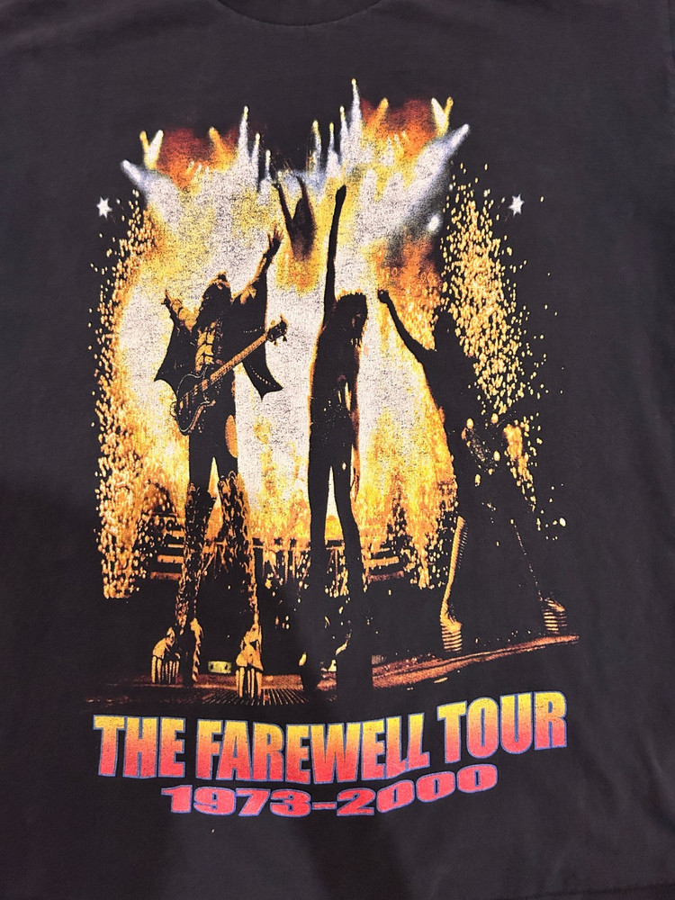 KISS The Farewell Tour 1973-2000 T Shirt - Black Size XL