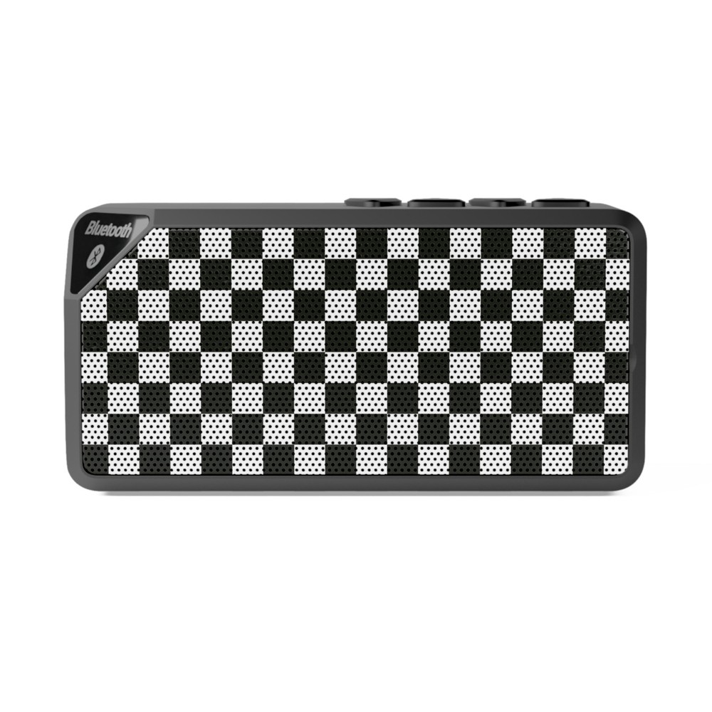 Stylish Bluetooth Speaker, Checker Pattern Design, Portable Sound Device