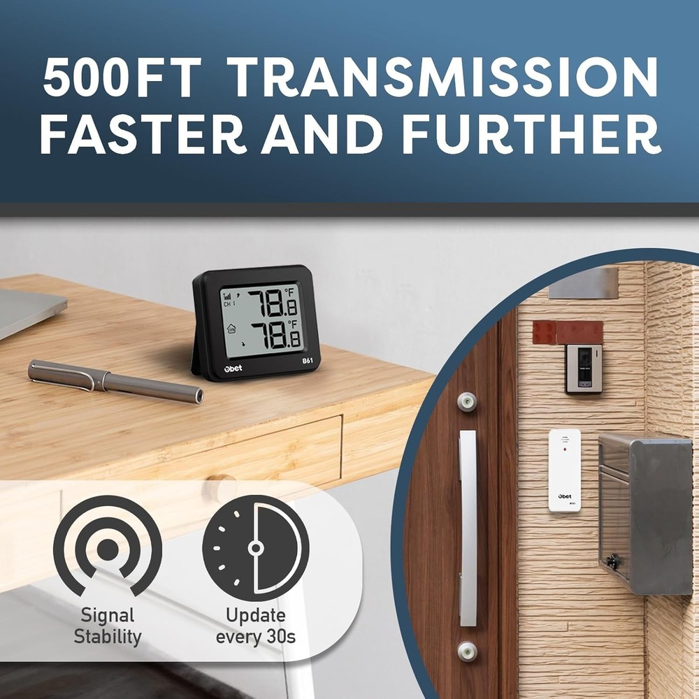 Digital Wireless Indoor Outdoor Thermometer with Remote Sensor