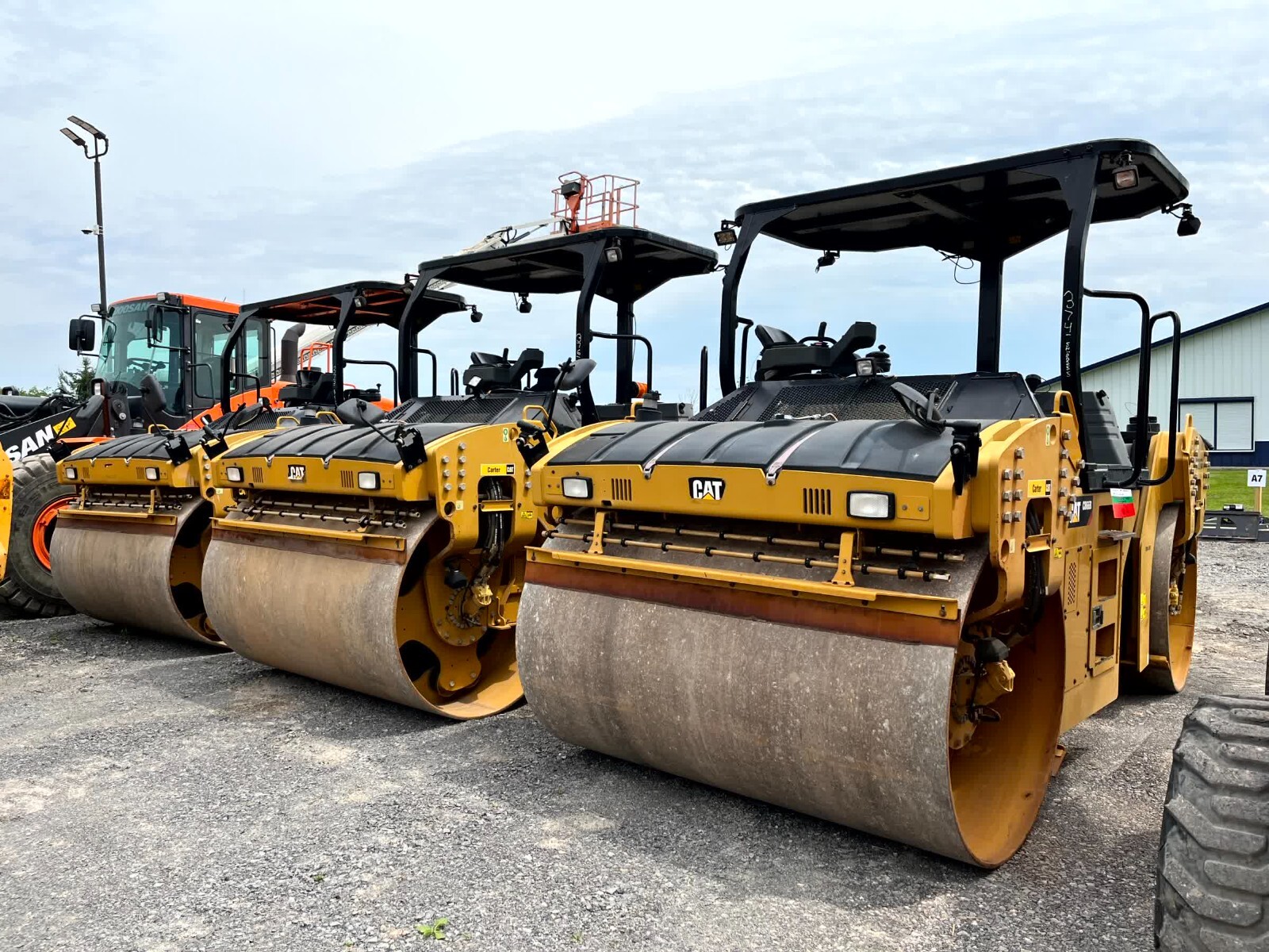 2017 Caterpillar CAT CB66B 84" Smooth Double Drum Vibratory Ride On Roller