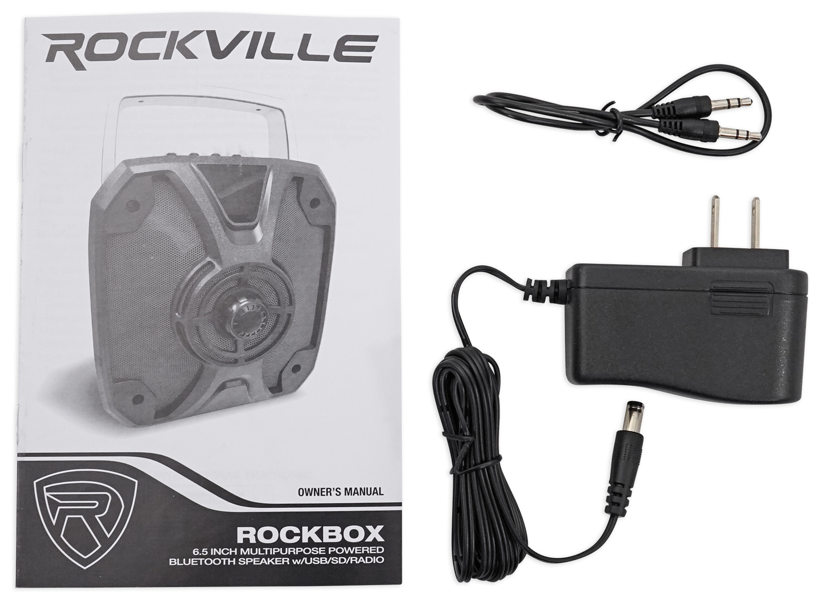 Rockville ROCKBOX 6.5" 100 Watt Portable Rechargeable Bluetooth Speaker w USB/SD