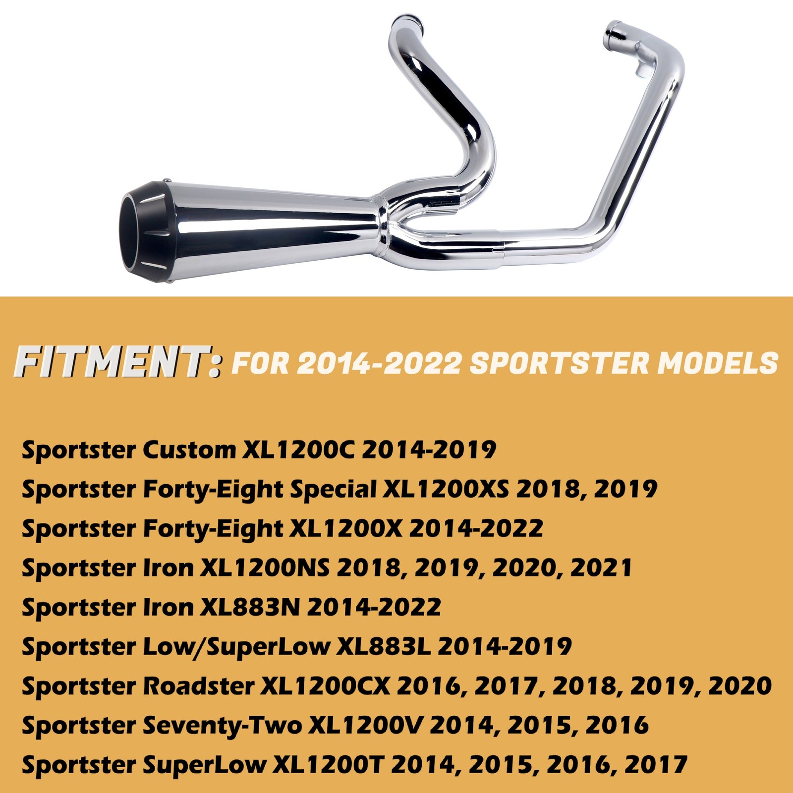 Great Performance 2 into 1 Exhaust For Harley Sportster Exhaust Update 14-22