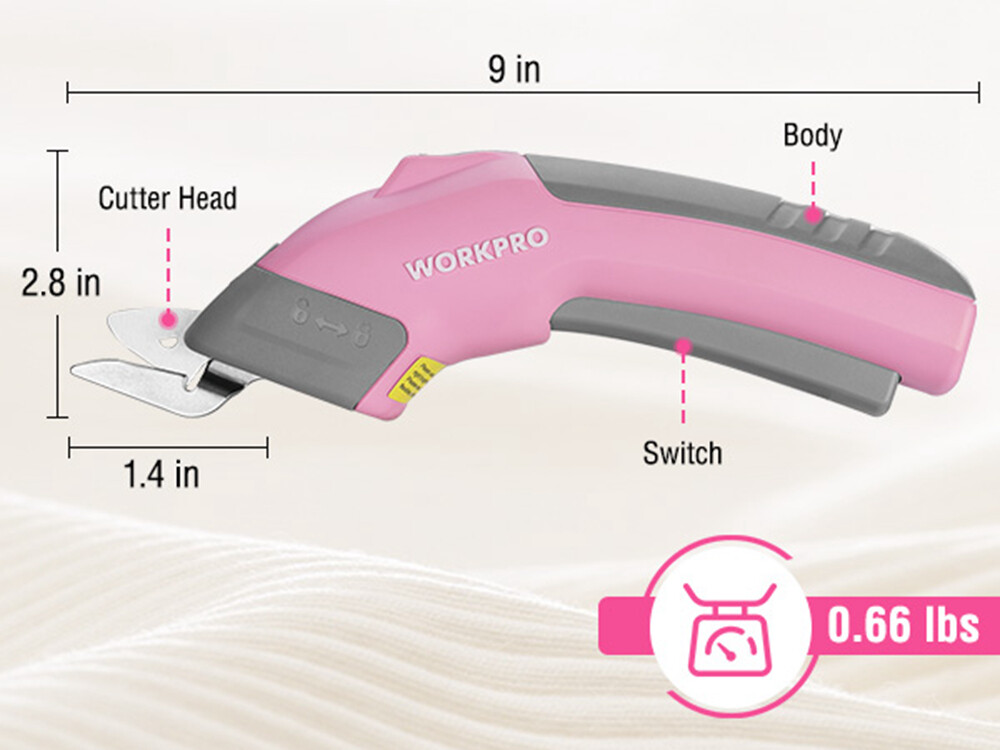 WORKPRO 4V Cordless Electric Scissors 2 blade Rechargeable Powerful shear Cutter