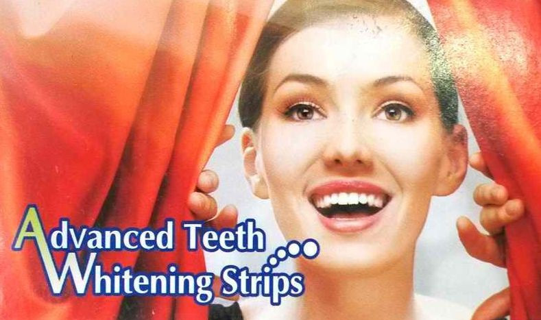 Advanced Teeth Whitening Strips (4 Strips) 2 Upper and 2 Lower~Hydrogen Peroxide