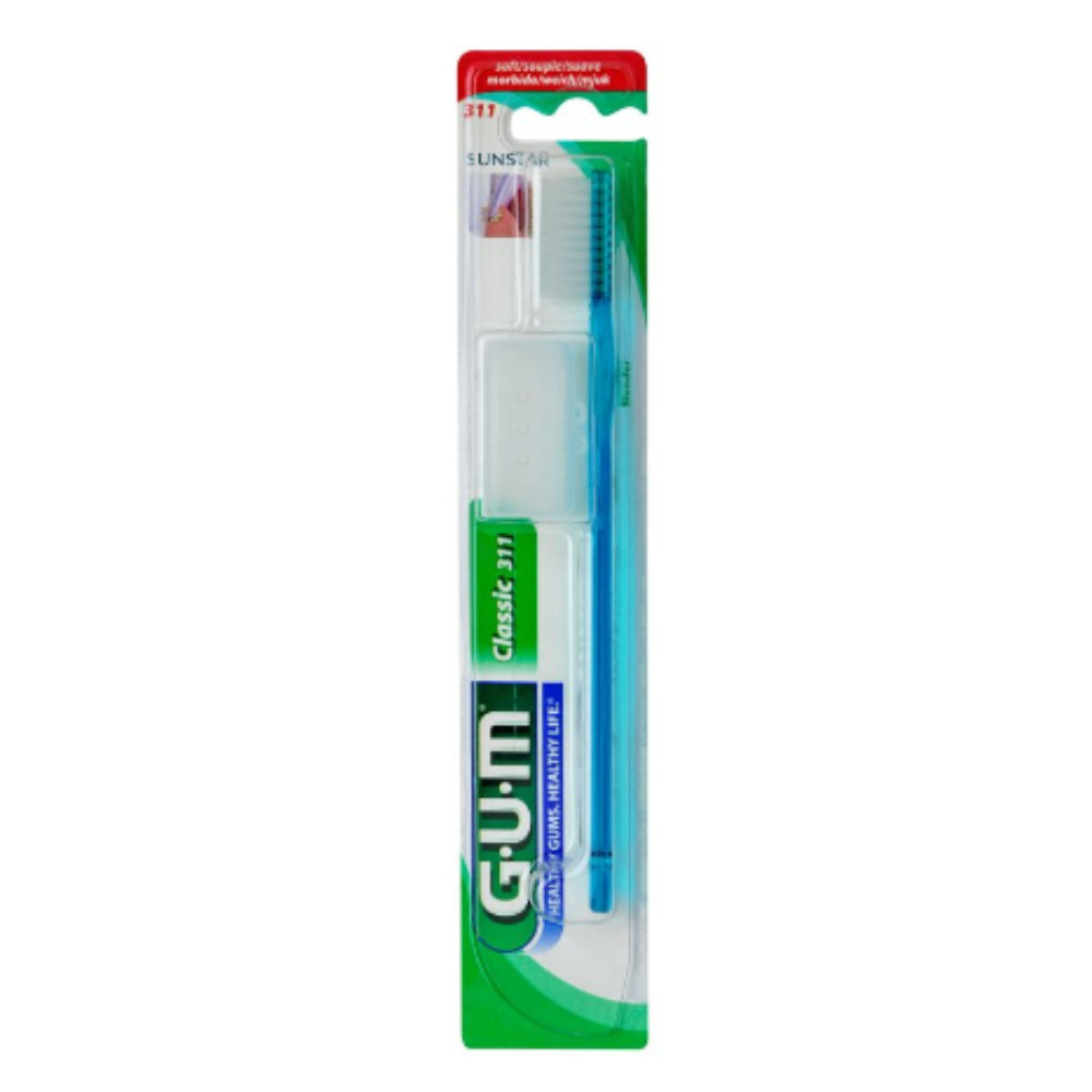 311: GUM Classic Toothbrush, Compact Slender 3-Row Head, Soft Bristles, 24-PACK!