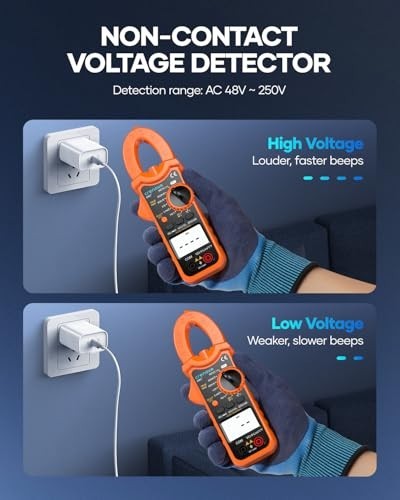 Clamp Meter Multimeter 6000 Count TRMS AC DC Current Voltage Temperature NCV