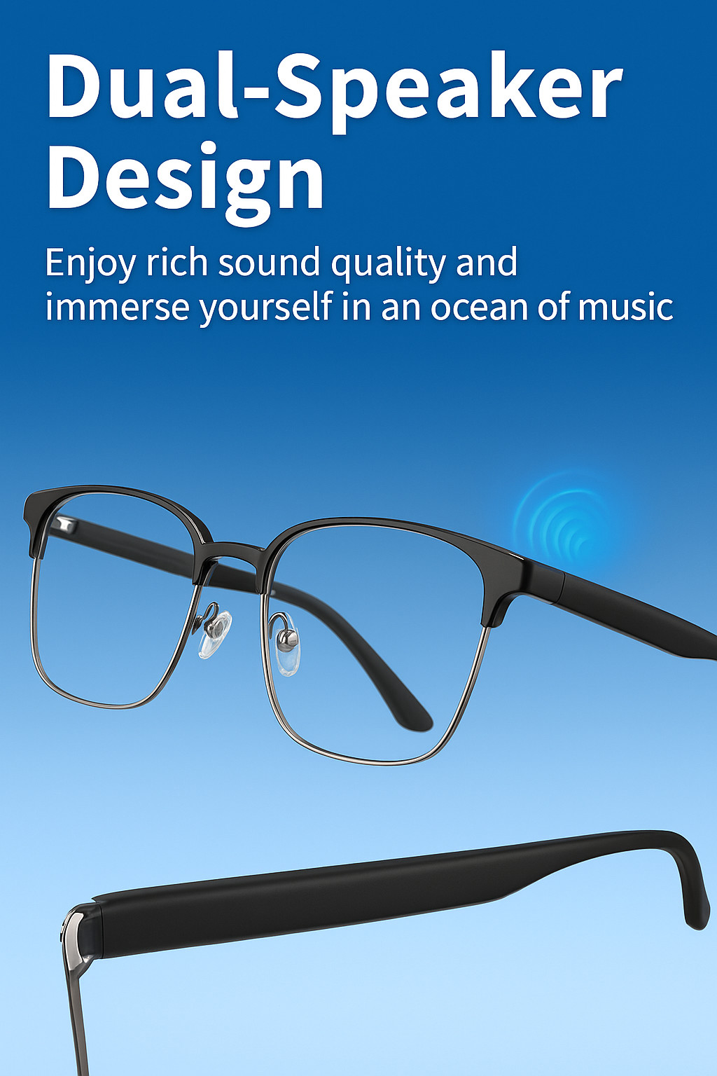 Smart Glasses AI Bluetooth Glasses 144+ Translation for Men & Woman Work Travel