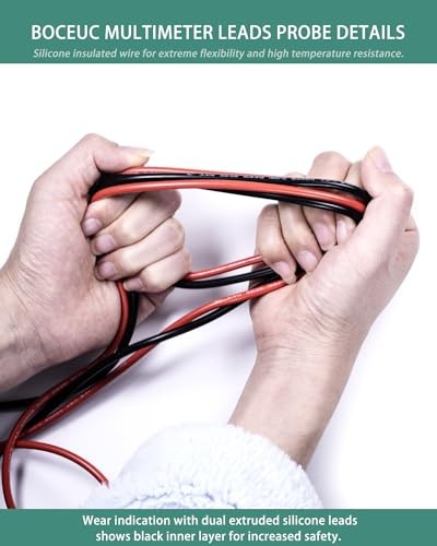 Electrical Test Leads Soft Silicone Cable Multimeter Test Test Leads Kit 372