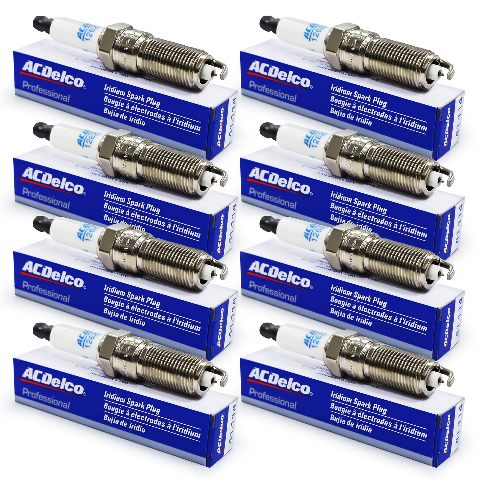 8set 41-114 Iridium Spark Plugs ACDELCO 12622441 Fit. for Cadillac Chevrolet GMC