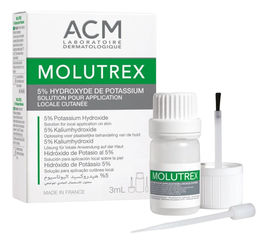 ACM Molutrex 3ml Topical Skin Solution 5% Potassium Hydroxide Sealed USA Ship