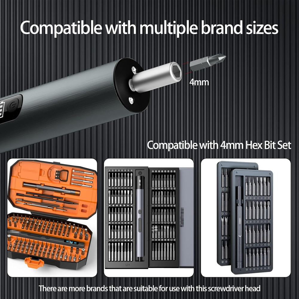Multi-Functional Electric Screwdriver Set - Cordless Stick Drill w/Wireless C...