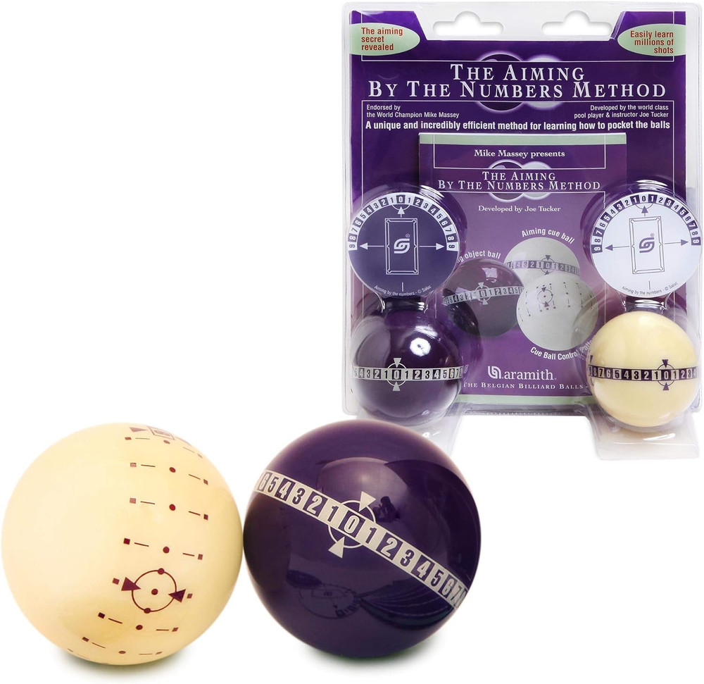 Genuine Training by the Numbers Learning/Aiming Pool/Billiards Ball Set