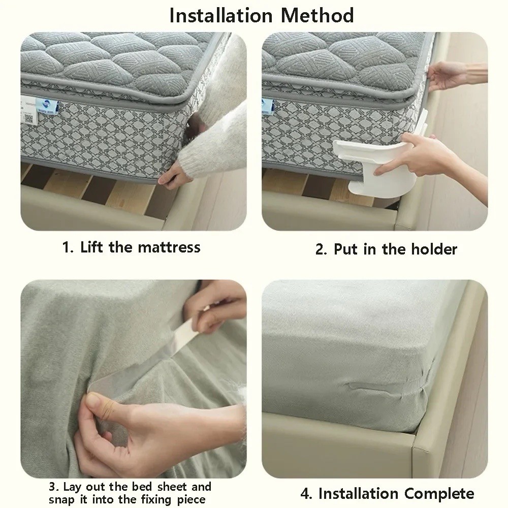 Bed Sheet Holders Adjustable Bed Sheet Fastener Clip Keep Sheets Tight Fits All
