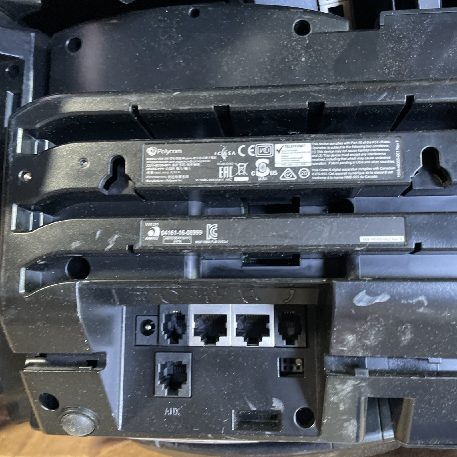 Polycom VVX 311 WW 6-line Business Media Phone Black (2200-48350-025) Lot of 10