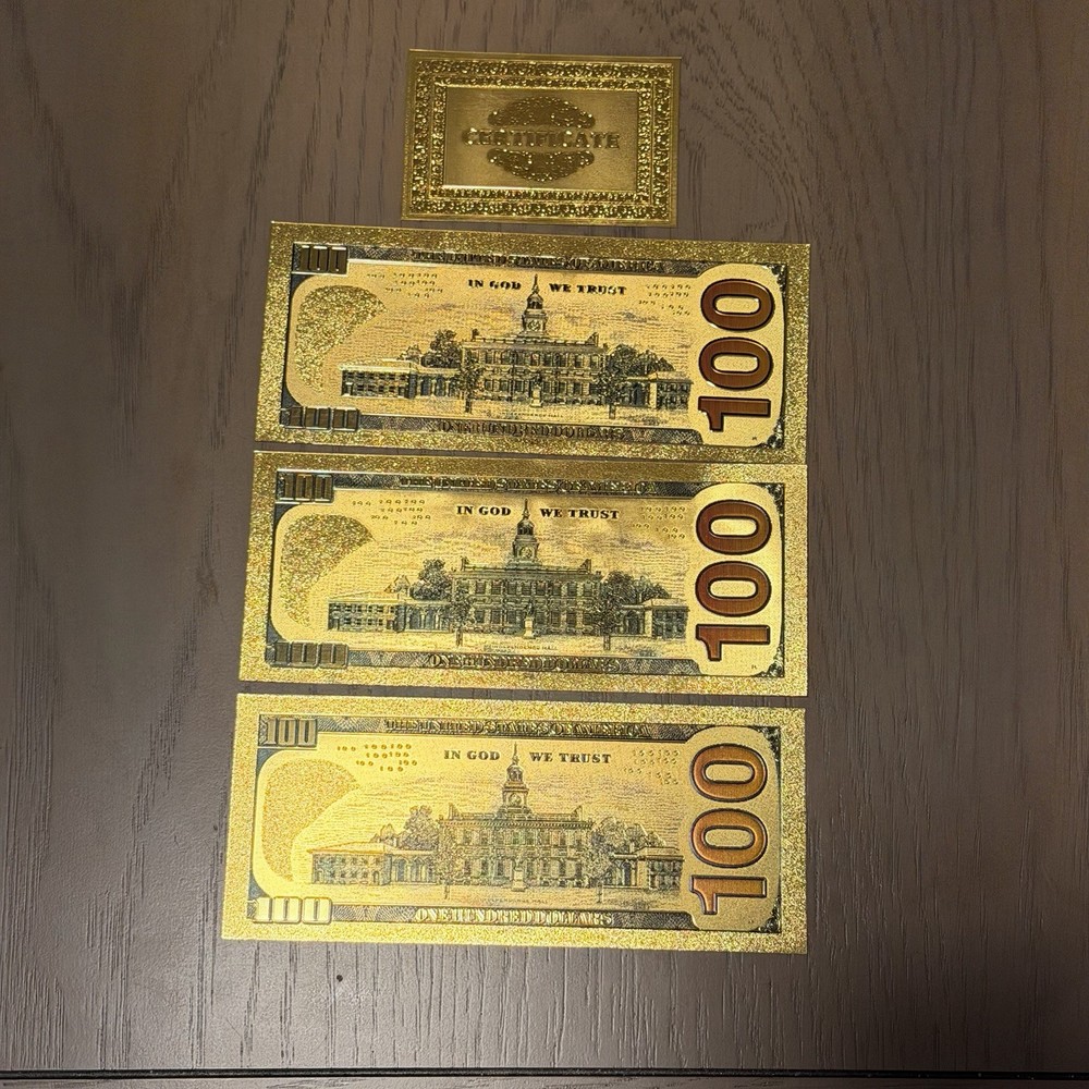 Spider-Man, Daredevil, And Venom 100 Bill Gold plated Banknotes - Authentic Cert