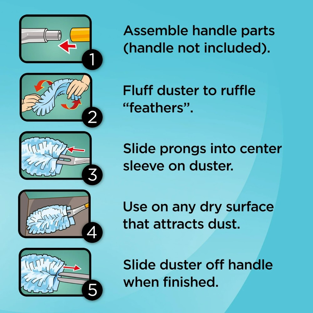 Great Value Duster Refills, 10 Ct 4 Pack - Compatible with Swiffer Dusters