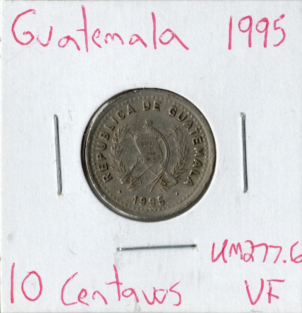Coin Guatemala 10 Centavos 1995 KM277.6