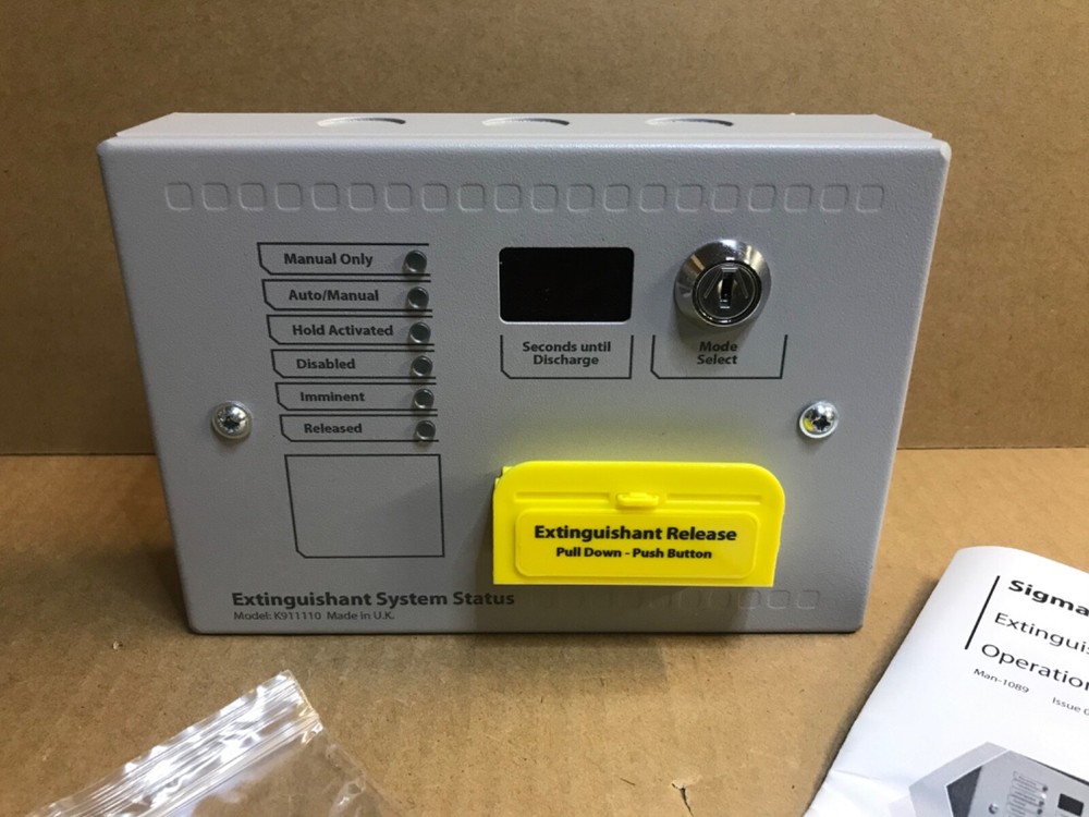 Sigma Si 6-Lamp Extinguishant System Status Unit w/ Mode Select & Manual Release