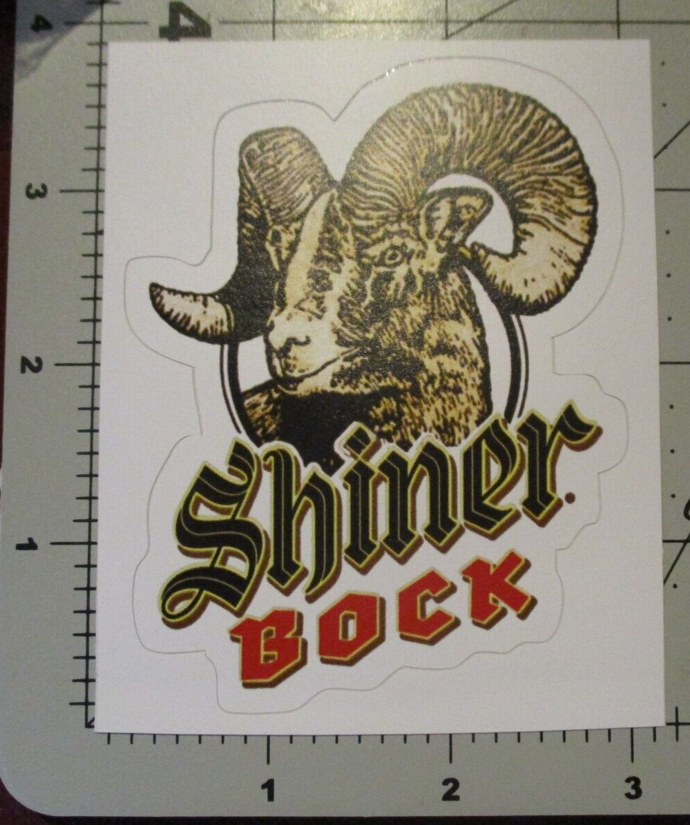 SHINER Bock texas bock ram STICKER decal craft beer brewery brewing E