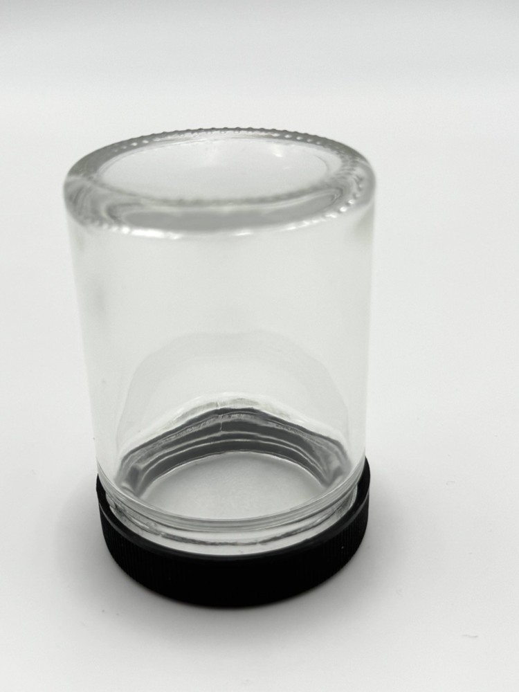 4 pack 4oz Clear Glass Jars Straight-Sided Containers