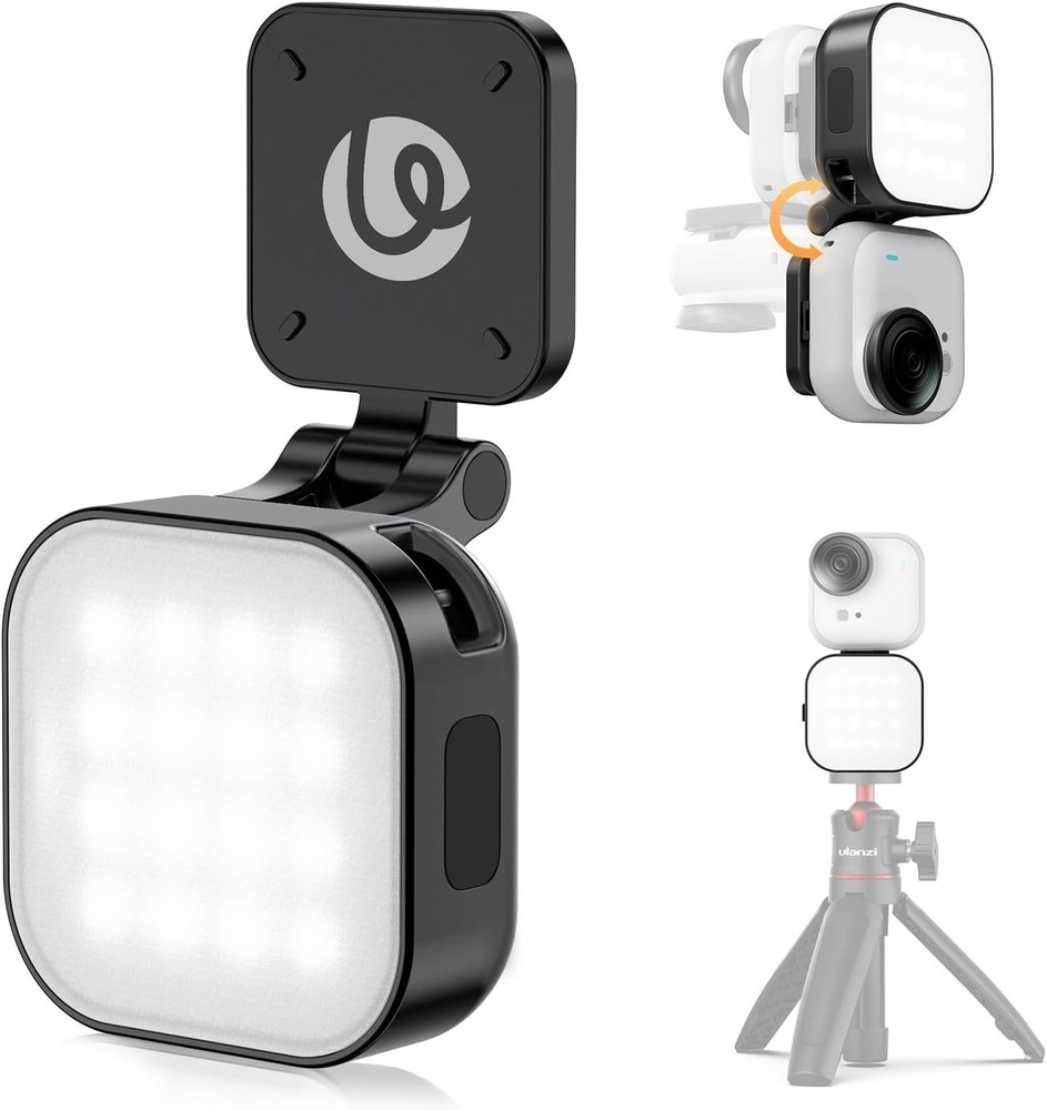 Compact 3-Level Brightness LED Fill Light for Insta360
