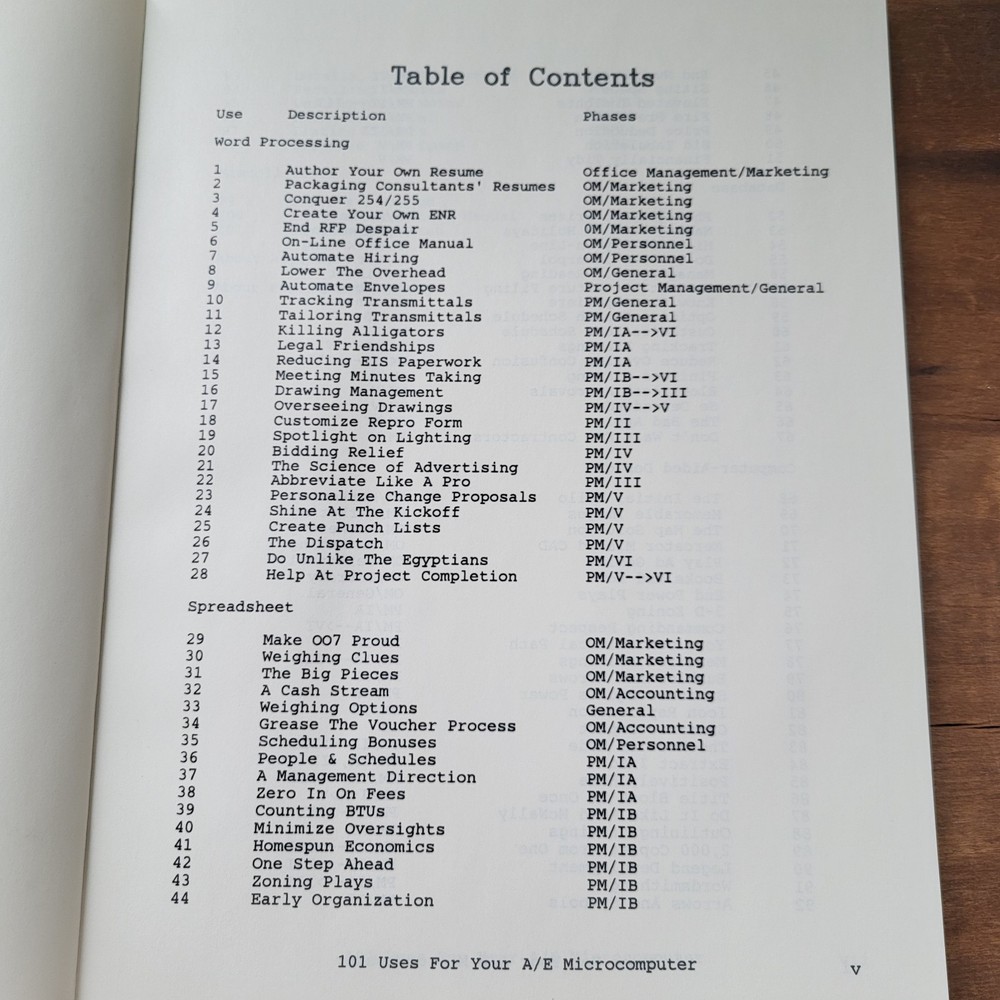 101 Uses For Your A/E Microcomputer By Dan Raker & Rolland Thompson 1986