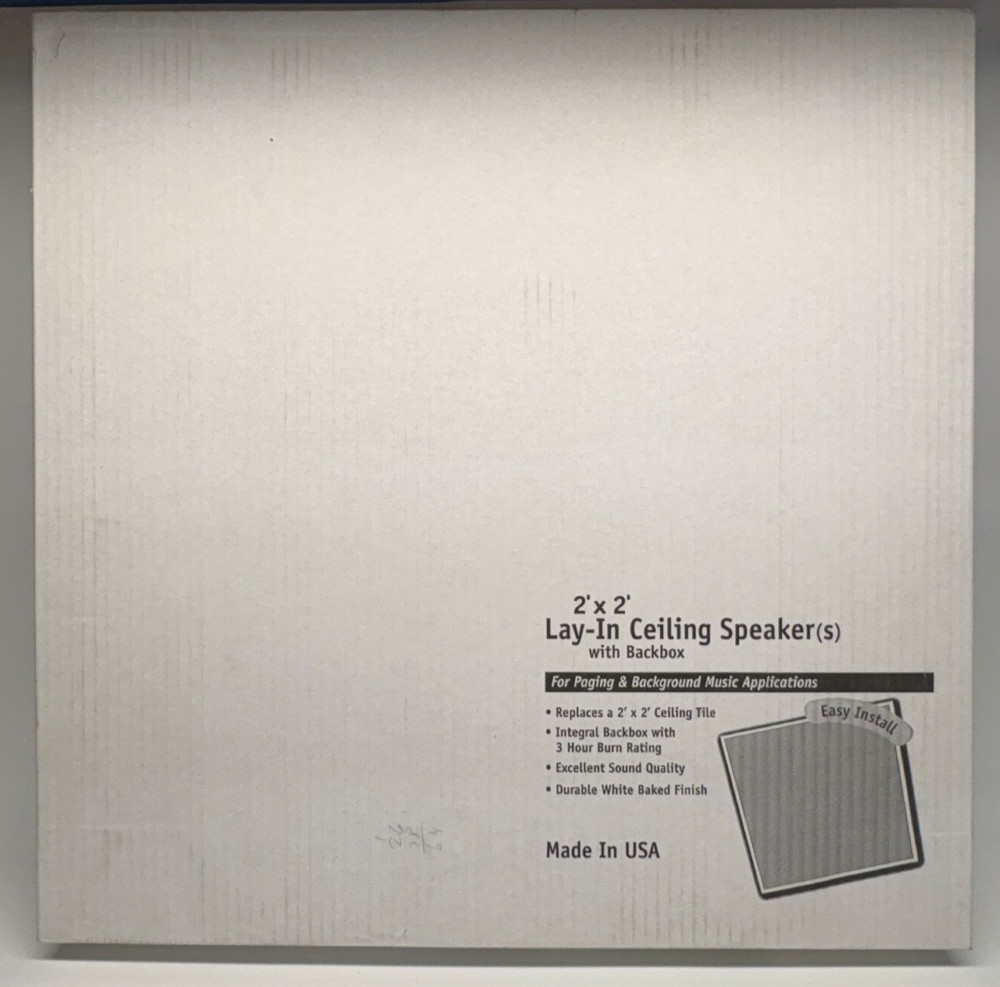 Valcom VECTLA-2 Lay-In Ceiling Speakers 2'x2' (with Backbox)