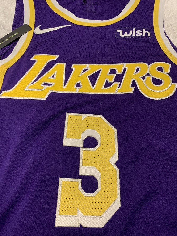 Nike Lakers Authentic Anthony Davis 2018-19’ Statement Jersey W/Wish Patch - 40