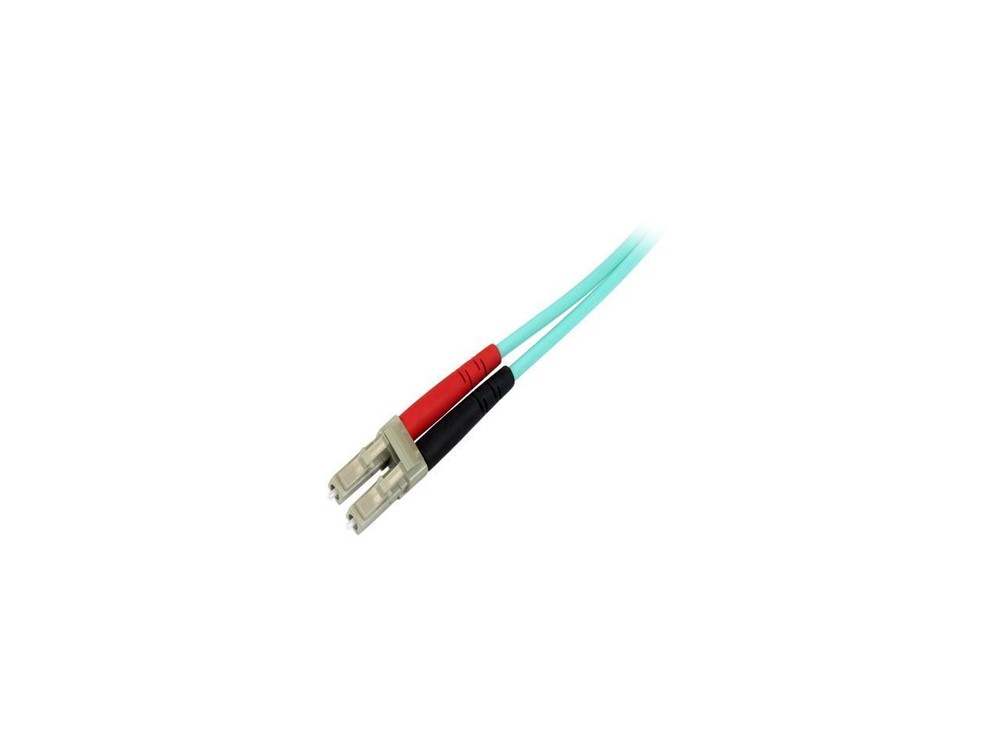 StarTech.com 450FBLCLC2 Aqua OM4 Duplex Multimode Fiber – 2m / 6 ft – 100 Gb – 5