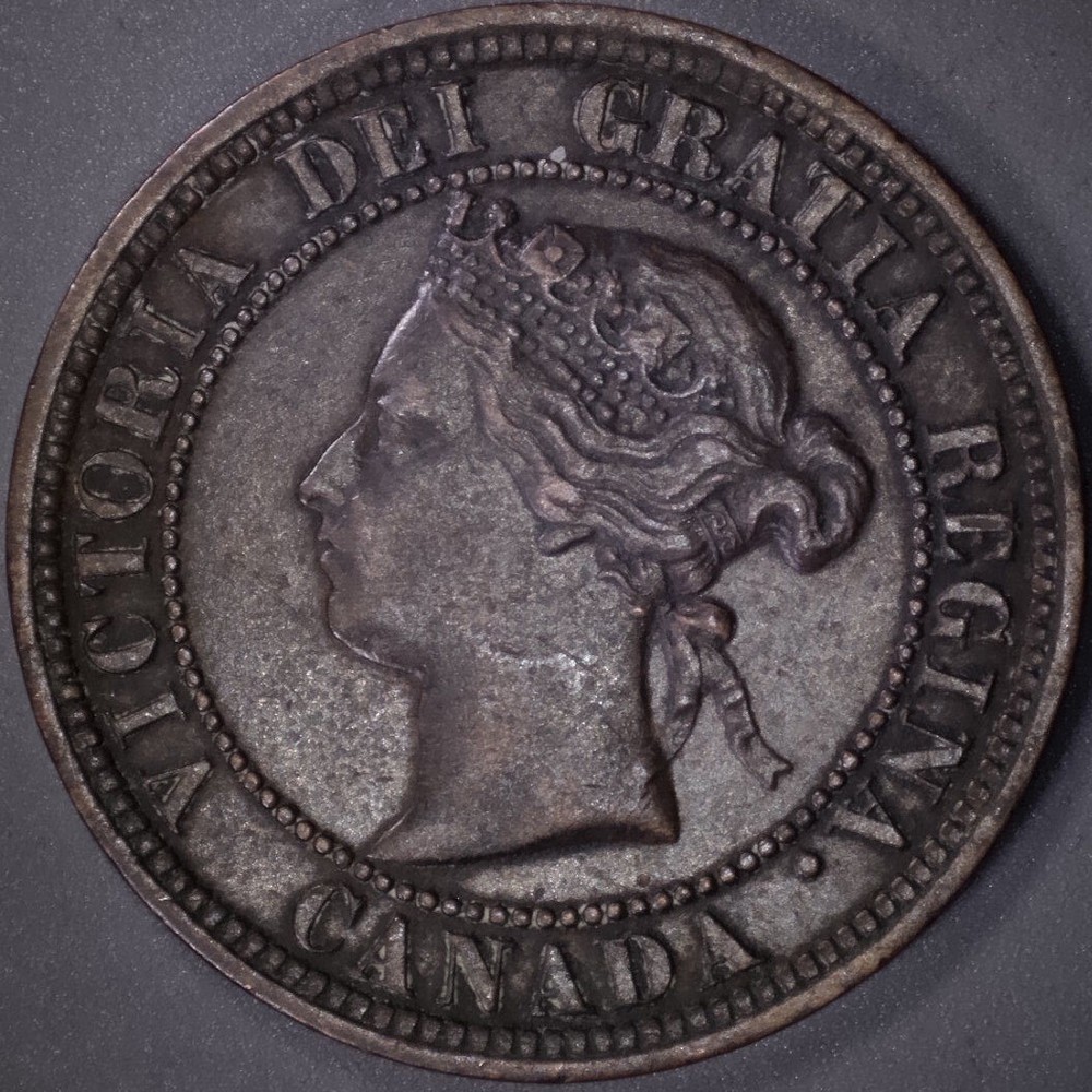 1876 Canada Large Cent AU