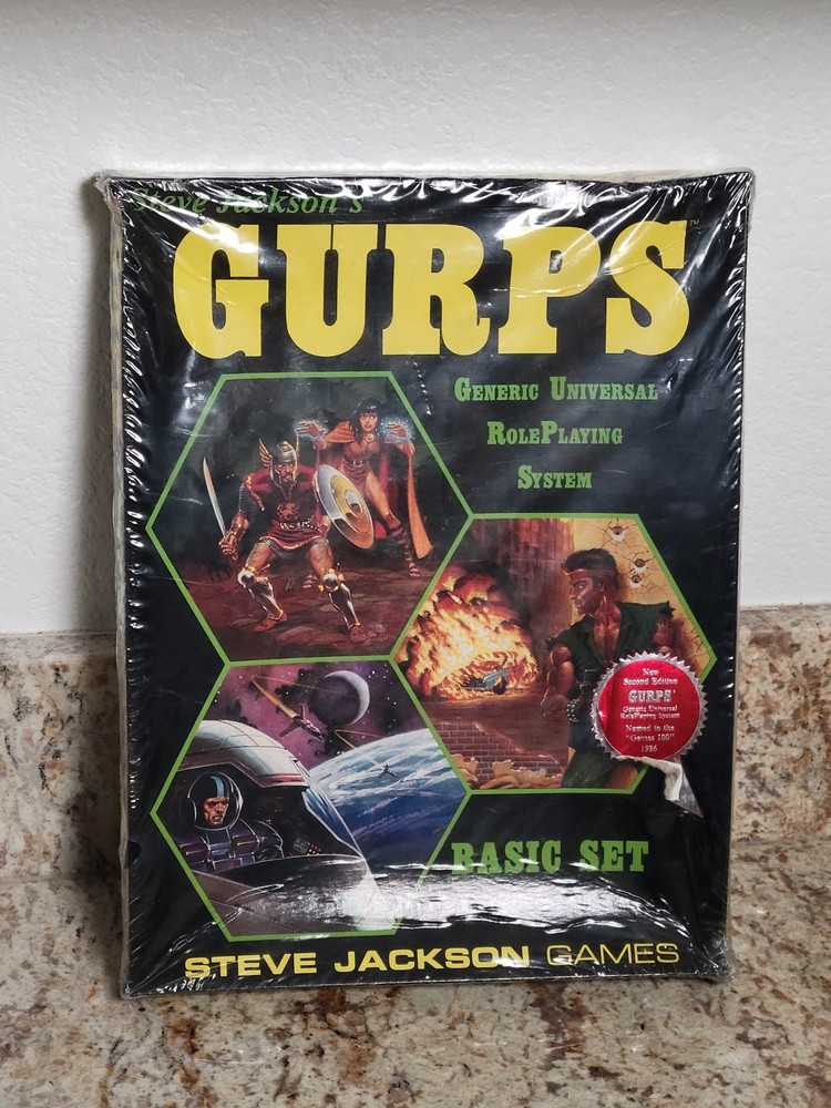 Steve Jackson Games GURPS Basic Set Early Edition 1986 RPG #6000 Sealed