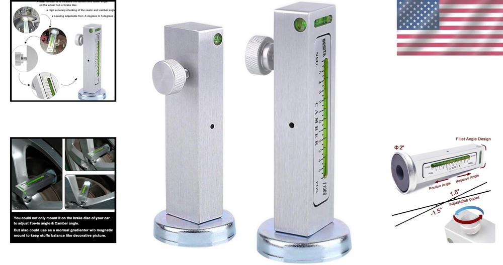 Adjustable Magnetic Camber Alignment Tool for Precision Vehicle Maintenance
