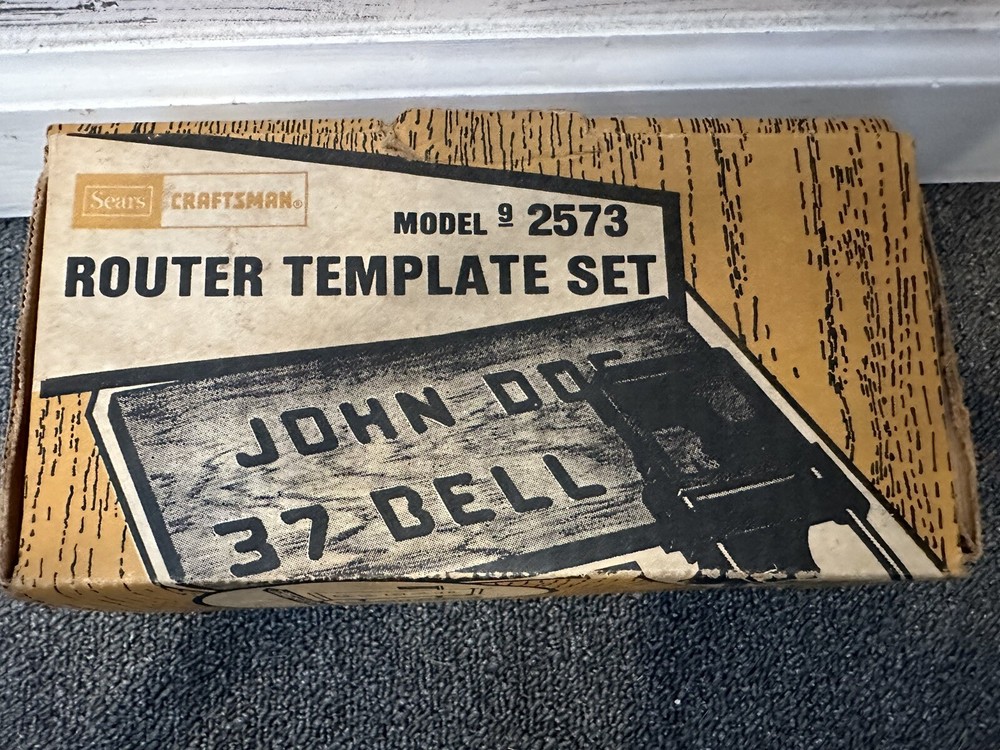 Craftsman Router Template Set Model 92573