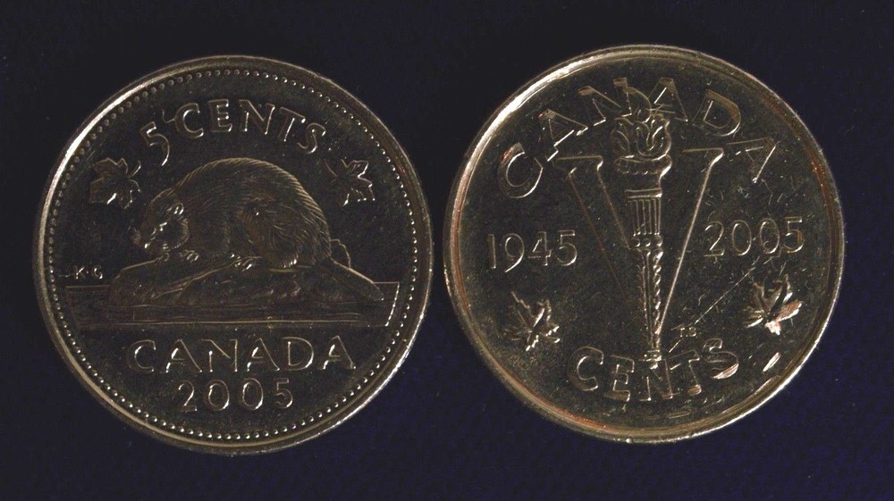 ~~ 2005 ~~ - 5 Cent - Canadian Nickels - Two different Varieties