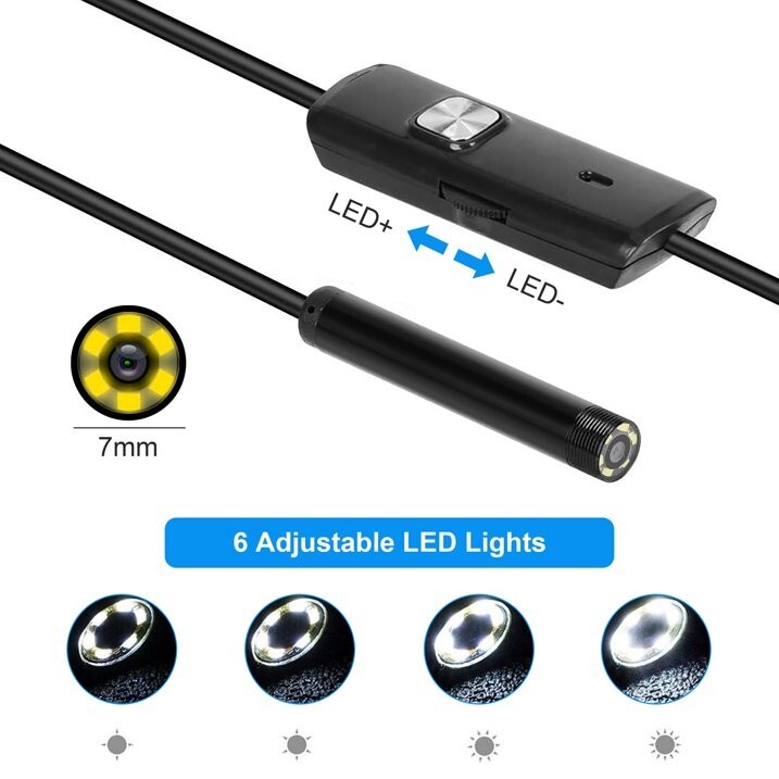 Pipe Inspection Camera Endoscope Video Sewer Drain Cleaner Waterproof Snake USB