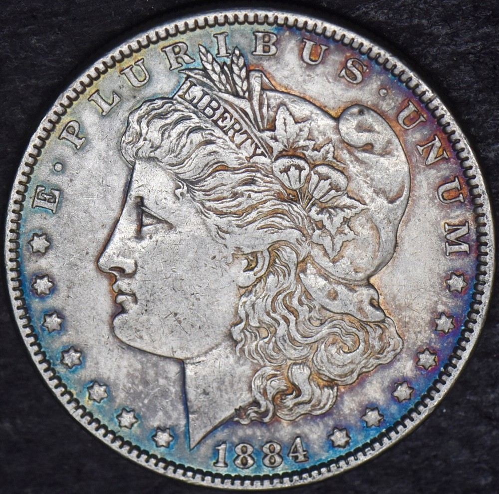 1884 Morgan Silver Dollar Toned - ✪COINGIANTS✪