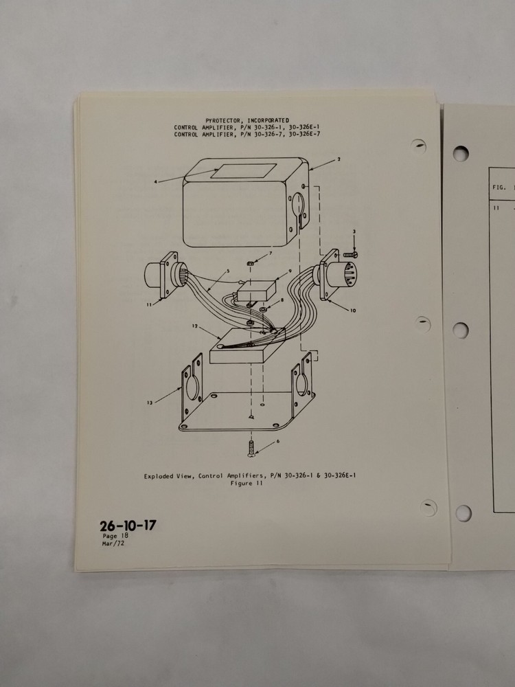 Pyrotector Incorporated Control Amplifiers Overhaul Manual-Original