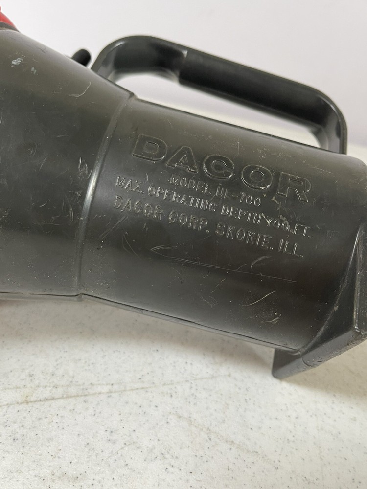Vintage Dacor Scuba Diving UL-700 Underwater Flashlight. Untested