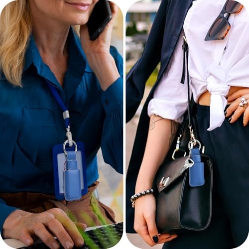 Microfiber Leather Small Sized USB Flash Drive Case, Anti Lost Mini Navy Blue