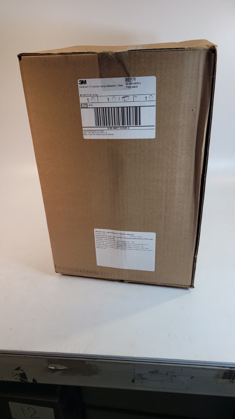 HoldFast 70 Spray Adhesive, 27.3 lbs, Large Cylinder, Clear 3M™ 7100138479