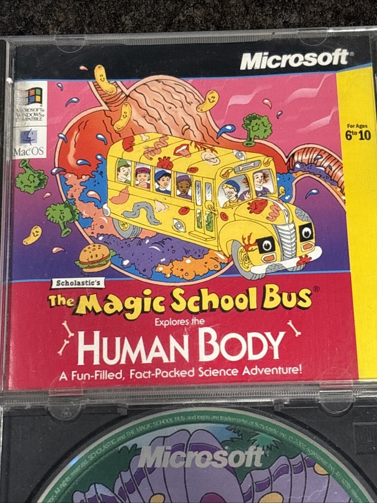 Magic School Bus CD-ROM Collection (6 CDs) Microsoft Fast Free Shipping🔥