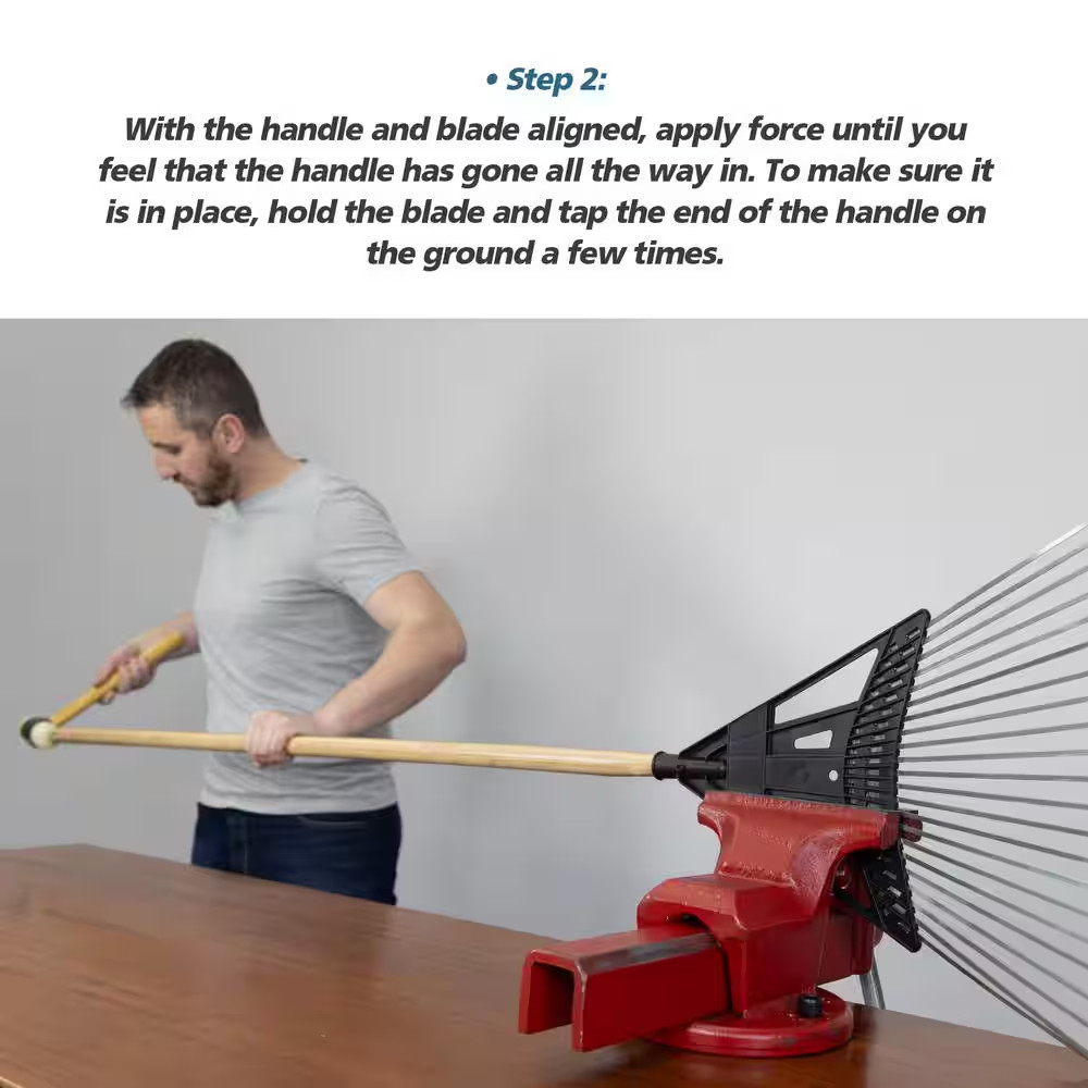 47 In. Tapered Rake Handle with 0.91 In. Diameter